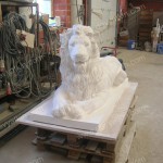 Изготовление скульптуры льва